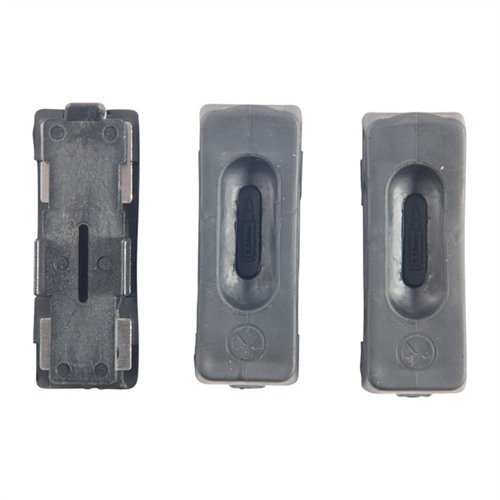 L-Plate provides a soft bumper for USGI 30rd mags, protecting them from impacts, aiding quick extraction, and enhancing durability with its rubber and stainless steel design.