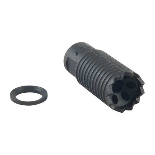 TROY INDUSTRIES AR .308 Claymore Muzzle Brake directs noise forward, reduces recoil, features a unique breeching design, and is inscribed with 