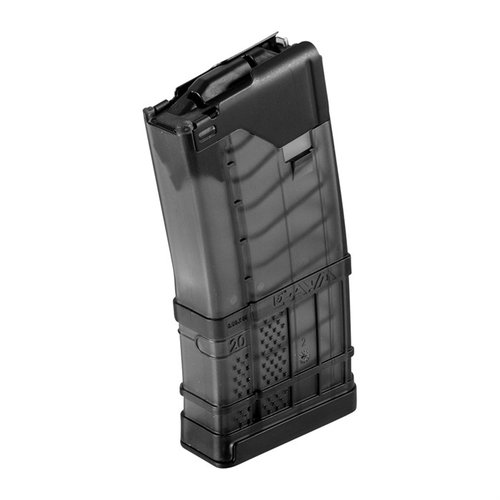 AR-15 L5AWM 20-RD magazine offers lightweight durability, corrosion-resistant steel feed lips, smooth feeding, and extreme temperature resilience for tactical reliability.