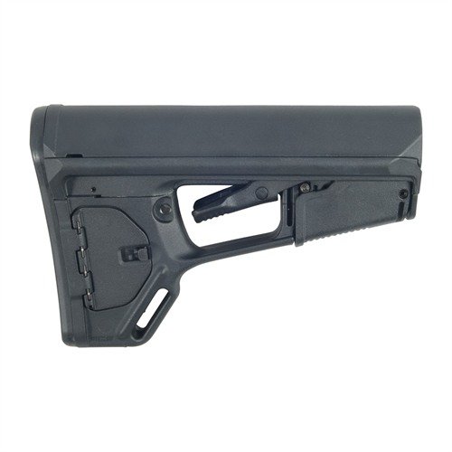 Magpul ACS-L stock offers a lightweight, extra-slim design for improved maneuverability, secure cheekweld, and a friction locking system for stability.