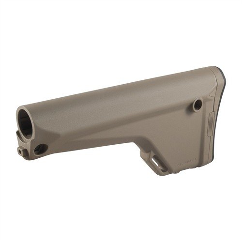 Upgrade your A1/A2 rifle with the Magpul MOE Fixed Stock, featuring ergonomic design, storage compartment, and compatibility with slings and accessories.