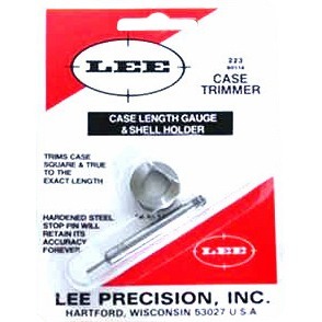 LEE PRECISION Case Length Gauge for .223 REM ensures precise trimming and squaring of case mouths, enhancing accuracy and consistency in reloading.