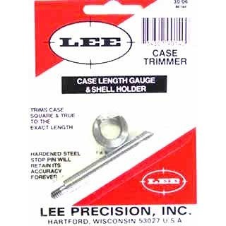 Lee Case Length Gauge for 30/06 Springfield offers precision trimming and squaring of case mouths, ensuring optimal reloading performance when used with Cutter and Lock Stud.