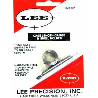 Lee Precision Case Length Gauge ensures precise trimming and squaring of .308 Win cases, enhancing accuracy and consistency when reloading.