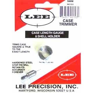 LEE Case Length Gauge for 9mm Luger offers precision trimming and squaring of case mouths, ensuring consistent reloads when used with Cutter and Lock Stud.