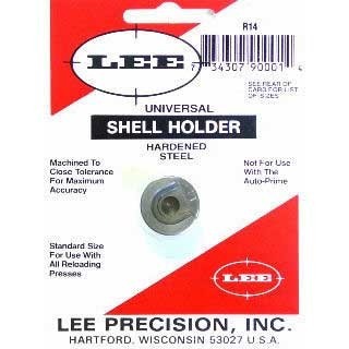 Lee Universal Shellholder #14 fits most reloading presses, ensuring versatility for your reloading needs, but is not compatible with Lee Auto Prime.