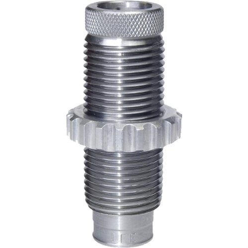 Lee Factory Crimp Die ensures a firm bullet hold for enhanced accuracy, even without a crimp groove, fitting all 7/8"-14 reloading presses.