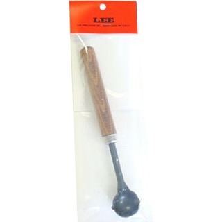 Lee Lead Ladle is ideal for bullet casting, featuring a durable iron ladle and a comfortable hardwood handle for easy skimming and stirring of molten metal.