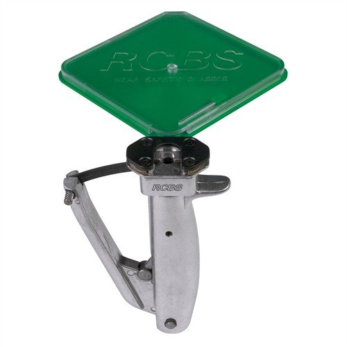 RCBS Universal Hand Priming Tool features a versatile shell holder for .32 ACP to .45-70, a safety gate to prevent detonation, and a removable tray for easy primer use.