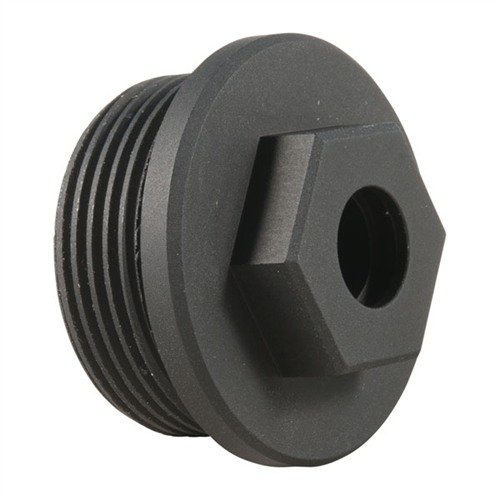Machined aluminum AR-15/M16 22LR Pistol Plug seals the extension tube opening, features a quick-release sling swivel option, and requires no modifications.