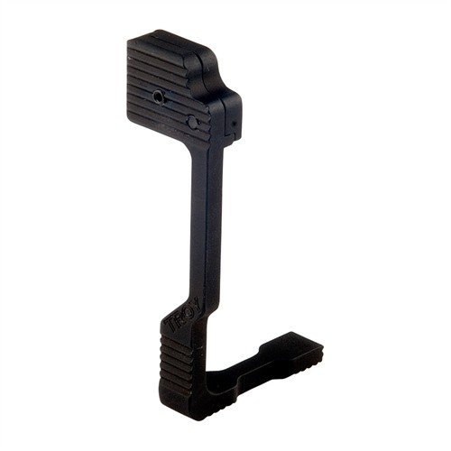 TROY INDUSTRIES AR-15/M16 Ambidextrous Bolt Release allows quick bolt operation with your trigger finger, enhancing speed and efficiency during reloads.
