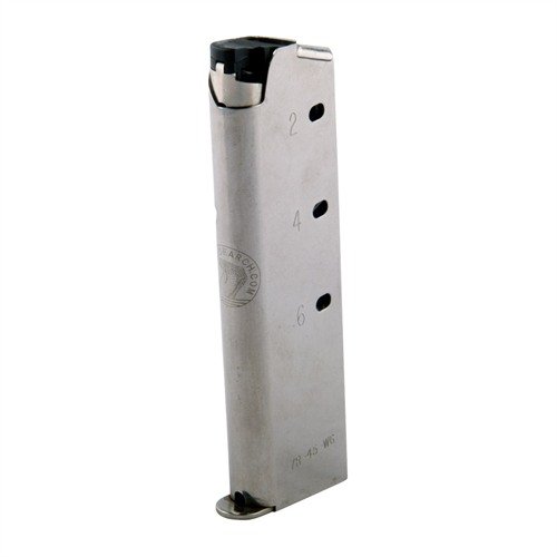 Tripp Research 1911 Cobra Magazines feature a stainless steel body, hybrid polymer/steel follower, and options for 7rd or 8rd capacity in Government & Officer sizes.