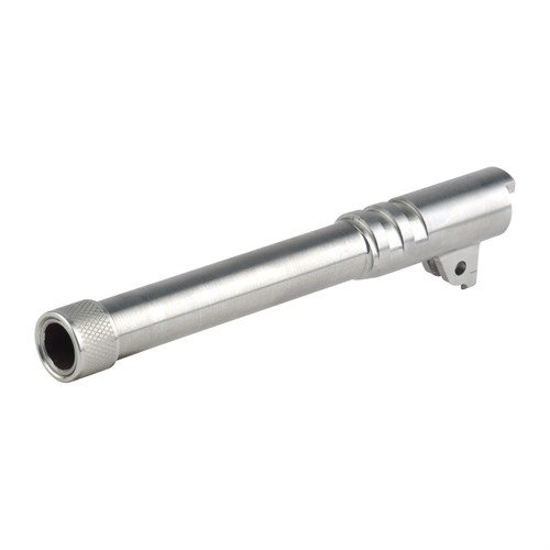 Získejte vynikající přesnost s 1911 Match Grade Threaded Barrel od Nighthawk Custom, vyrobeným z 416 nerezové oceli a kompatibilním s .45 ACP.