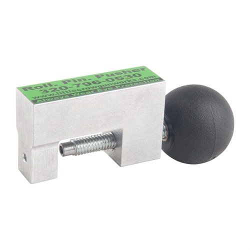 AR-15 Trigger Guard Roll Pin Pusher ensures easy installation and removal of roll pins without damaging your receiver, featuring a sturdy aluminum body and steel components.