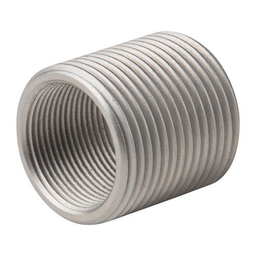 Shoulderless thread adapter 1/2-36 to 5/8-24 ensures tight fit, perfect alignment, and strong thread joint, crafted from durable stainless steel for reliability.