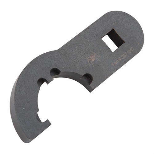 AR-15 Castle Nut Wrench from Spikes Tactical features durable chromoly-steel, black phosphate finish, and fits standard AR-15 components for easy assembly.