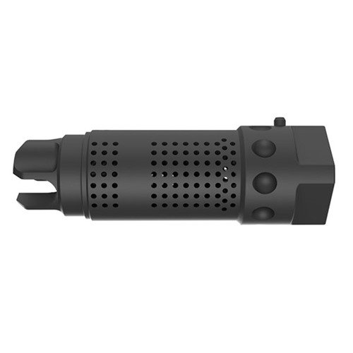 Knight's Armament QDC MAMS Muzzle Brake Kit reduces recoil and blast, features quick detach for KAC suppressors, and includes a shim kit for easy installation.