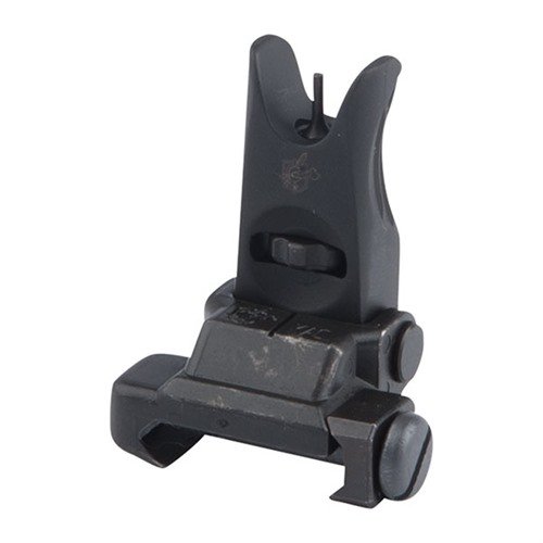 KAC's AR-15 Flip-Up Micro Front Sight offers tool-free adjustments, low-profile design, and rugged construction, ensuring reliability and fast corrections on Picatinny Rails.