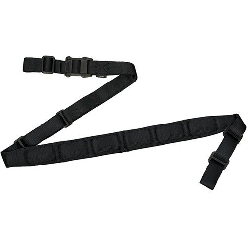 MS1 padded sling offers unmatched comfort with its unique variable-width webbing and integrated foam pad, ensuring durability and a sleek design for heavy weapon carry.