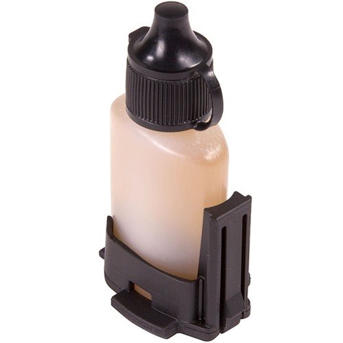 Magpul MIAD/MOE Lube Bottle Core offers convenient storage for a ½ oz. reusable lube bottle, compatible with multiple grip models for enhanced functionality.