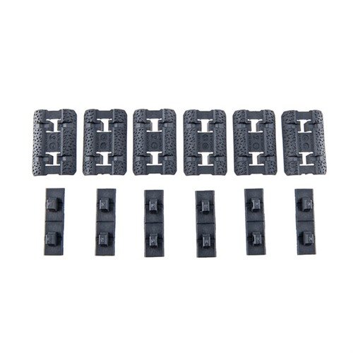 M-LOK Type 2 Rail Covers provide a low-profile, textured grip, customizable colors, and a snag-free design, fitting M-LOK handguards seamlessly.