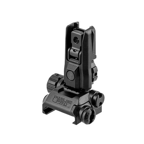MBUS Pro LR Rear Sight offers tool-free elevation adjustments, robust steel construction, and a low-profile design for maximum strength and functionality.