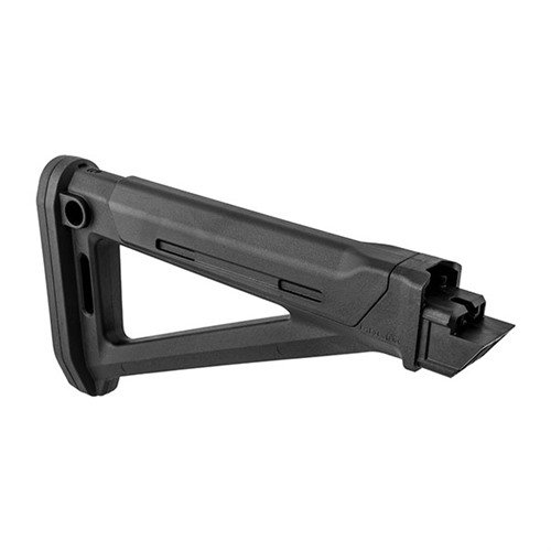 Magpul MOE AK Stock offers optimized fit, internal storage, QD sling swivel placement, shock-absorbing butt-pad, and user-selectable Cheek Risers for AK-47/74.