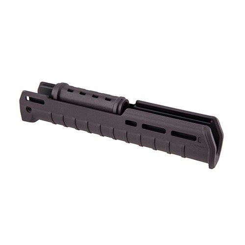 Zhukov Hand Guard for AK47/74 offers modern ergonomics, aluminum chassis for strength, M-LOK slots for accessories, and compatibility with Ultimak for optics.