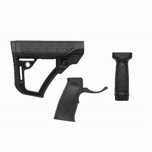 The Daniel Defense AR-15 Furniture Set features a durable adjustable buttstock and ergonomic pistol grip for optimal control, comfort, and customization.