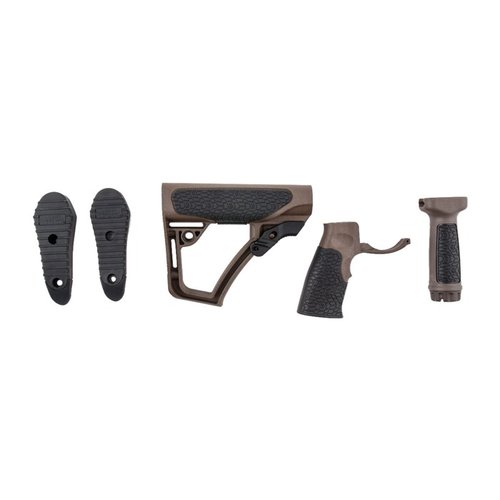 Daniel Defense AR-15 Furniture Set features a durable adjustable buttstock with minimal play, ergonomic pistol grip, and ambidextrous sling attachment for enhanced control.