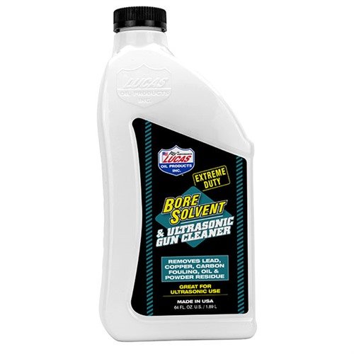 Lucas Extreme Duty Bore Solvent cleans deep, protects against rust, safe on finishes, no mixing needed, low odor, ideal for ultrasonic cleaners.