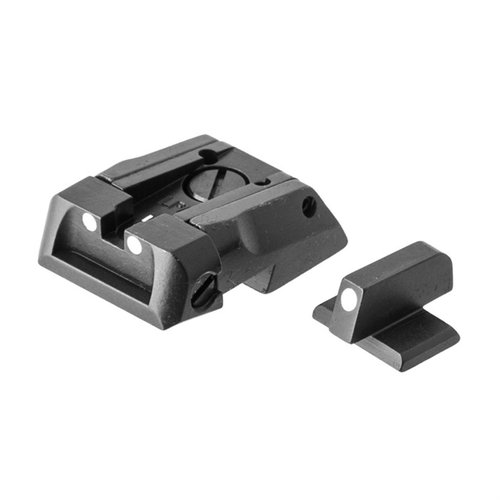 LPA Novak Adjustable Sight Sets offer low profile design for easy holstering, precision adjustments for windage/elevation, and secure dovetail retention in multiple configurations.