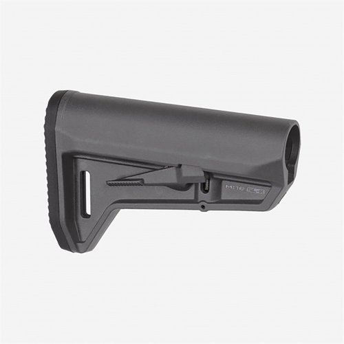 Magpul's AR-15 MOE SL-K Stock offers a slim, lightweight design with ambidextrous operation, a rubber recoil pad, and built-in sling loop for versatile use.