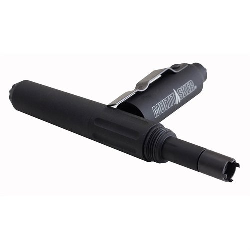 Ultra-compact MultiTasker Twist fits in your pocket, offering essential tools for gun maintenance, including 10 bits, a pin punch, and durable aluminum housing.