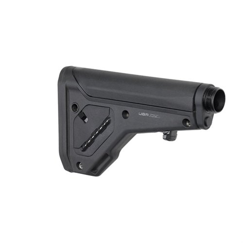 UBR 2.0 stock offers fixed stock strength, 8 adjustable positions for consistent cheek weld, QD sling points, and is compatible with A5-length buffer systems.