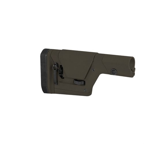 PRS GEN3 stock offers tool-less length of pull and cheek height adjustments, enhanced strength, and M-LOK slots for versatile mounting on AR15/M16 and AR10/SR25.