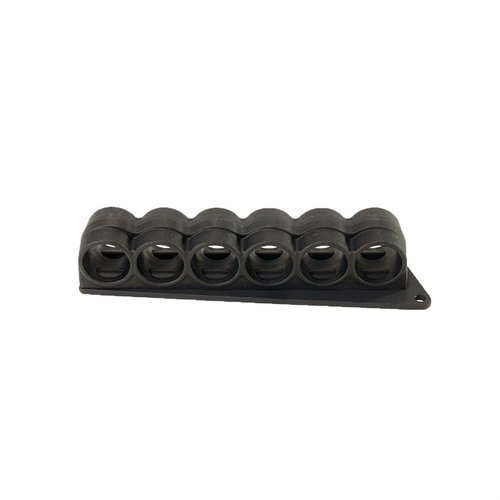 SURESHELL Polymer Shotshell Carrier offers durable, impact-resistant design for 12GA, securely holds 6 shells, lightweight aluminum backplate, and easy access for rapid reloading.