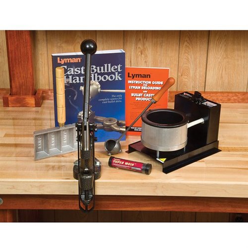 Lyman Master Casting Kit offers precision bullet sizing with the 4500 Sizer/Lubricator, includes Big Dipper Furnace, and Super Moly lube for perfect casting.