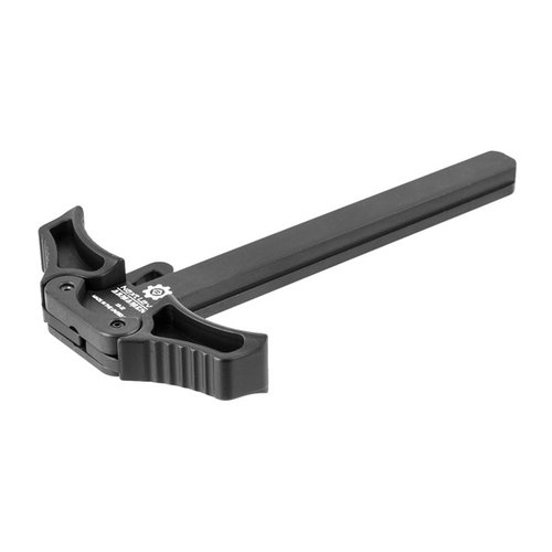 Scythe Charging Handle for M&P15-22 offers ambidextrous design, durable 7075 aluminum, and aggressive grooves for enhanced manipulation and performance.