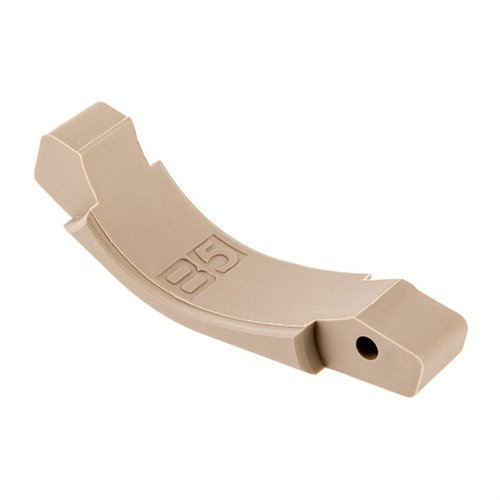 Upgrade your AR-15 with B5 SYSTEMS Trigger Guard for enhanced glove use in cold weather, featuring a drop-in design and a secure set screw attachment.