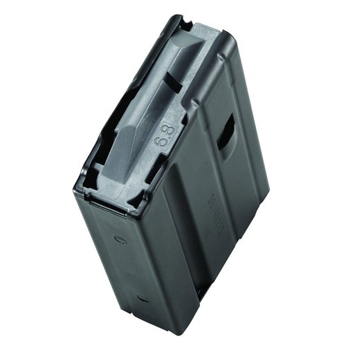 C-PRODUCTS AR-15 6.8 SPC magazines feature durable stainless steel, polymer anti-tilt followers, and high-quality springs for reliable feeding and a matte black finish.