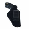 WAISTBAND holster offers vertical carry with a reinforced thumb break, sturdy nylon clip, and premium center cut steerhide, fitting belts up to 1 3/4".