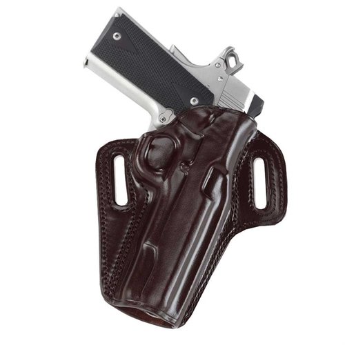 The Concealable Holster offers premium saddle leather, a unique contoured design for comfort, excellent retention, and fits belts up to 1 1/2