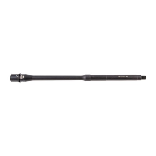 Faxon’s Gov’t/SOCOM 5.56 AR-15 barrel offers a balanced profile for accuracy, exceptional durability with QPQ Nitride finish, and reliable chambering with M4 feed ramps.