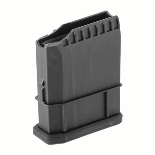 HOWA 1500 Mini Action Magazine holds 5 rounds, compatible with 6.5 Grendel, 7.62x39mm, and other calibers, featuring a durable black finish.