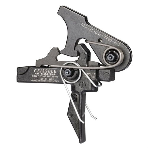 Geissele AR-15 SSP trigger offers easy installation, ultra short pull, distinct reset, and fast lock time for precise shooting and quick follow-ups.