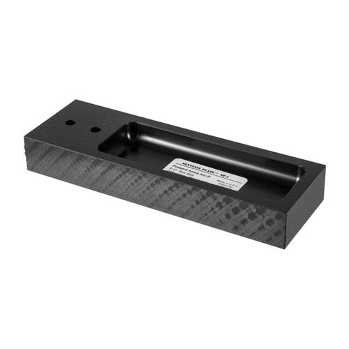 SENTINEL PLATE SMALL provides a stable base for cleaning, repairing, or displaying magazine fed firearms, featuring an integrated parts tray and smooth display surface.