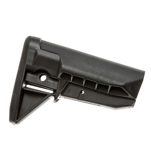 BCMGunfighter SOPMOD Stock MOD 0 offers enhanced cheekweld, robust all-steel latch, ambidextrous QD sockets, and a cushioned recoil pad for superior shooting comfort.