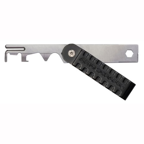 Real Avid AR10 Scraper efficiently cleans 12 surfaces on AR10 bolt carrier groups, including firing pins and bolt tails, plus includes a retaining pin punch and bottle opener.