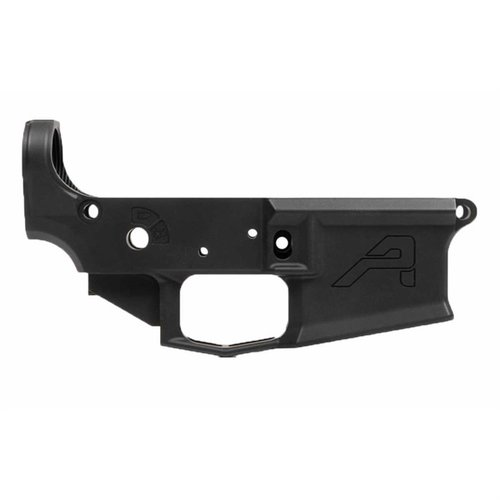 Aero Precision M4E1 Stripped Lower Receiver offers a lightweight, durable design with integral triggerguard, flared magwell, and compatibility with mil-spec AR-15 parts.